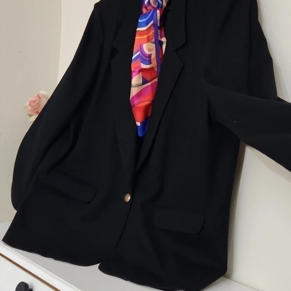 100% Wool Blazer Vintage Royal Button Alfred Dunnner Luxury Office Elegant - Picture 5 of 10